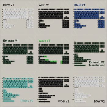 Aifei-teclas de doble disparo, perfil de cereza ABS, juego grande dividido, diseño Alice Ansi, tapas de teclas verdes púrpuras para interruptores Wooting GMK Hi75