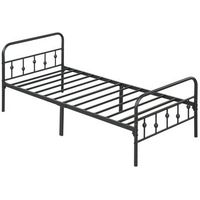 cama con diseno plegable y estructura metalica negro