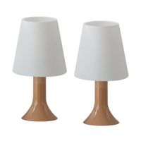 martinez - lampara de mesa de plastico blanco 9 cm e14
