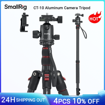 SmallRig-trípode de aluminio CT-10 para cámara, monopié plegable de aluminio, cabeza de bola de 360 ° desmontable para cámara DSLR, teléfono-3935