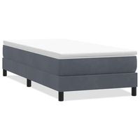 cama box spring sin colchon terciopelo gris oscuro 90x210 cm vidaxl