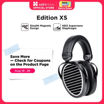 Auriculares HIFIMAN Edition XS de Tamaño Completo, Abiertos, Magnéticos Planos, de Alta Fidelidad, con Diseño de Imanes Ocultos y Diadema Ajustable