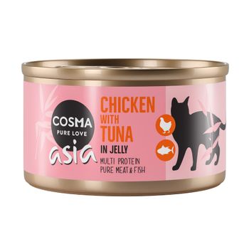Cosma Asia en gelatina 24 x 85 g - Pack Ahorro - Pollo con atún