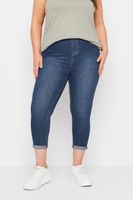 yours jeggings azules capri grace con bajo remangado mujer curvy y tallas grandes yours