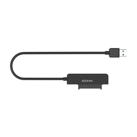 aisens adaptador sata a usb-a usb30usb31 gen1 para discos duros 25r negro