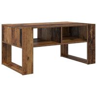 mesa de cafe madera vieja 92 x 53 x 45 cm madera de ingenieria vidaxl