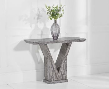 Mocha Grey Marble Console Table