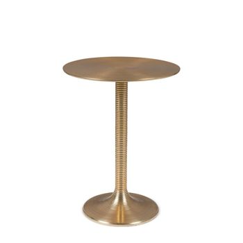 Mesa auxiliar de aluminio dorado