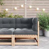 sofa de esquina de jardin  sofa de exterior cojines gris antracita madera acacia