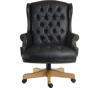 TEKNIK Chairman Noir Bonded-leather Tilting Executive Chair - Black, Black