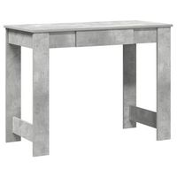 escritorio de madera contrachapada gris hormigon 100x45x75 cm vidaxl