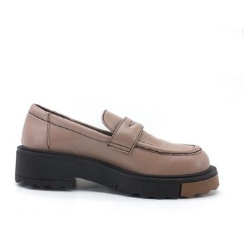 Divine Follie Mocasines Mocassino Pelle Bicolor Taupe BR07 para mujer