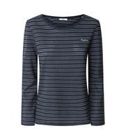 pepe jeans para mujer pl506041 camiseta de manga larga rady marino m casual algodon sostenible