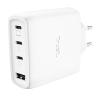 cargador usb gan trust maxo 65w 3xusb-c pd 1xusb-a incluye cable usb-c 2m blanco
