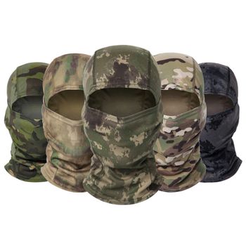 Pasamontañas de camuflaje transpirable para hombre, máscara facial completa para ciclismo, máscara de caza al aire libre, bufanda mágica multifuncional para el cuello