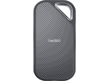 Disco duro SSD externo 2TB - SanDisk Extreme Pro Portable SSD, USB-C, USB-A, 2000MB/s, Resistencia al Agua, Gris
