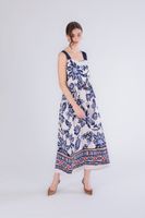 vestido largo estampado multiblu flower m