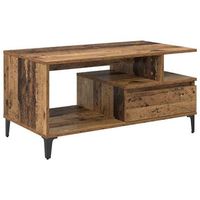 mesa de cafe madera envejecida 90 x 49 x 45 cm vidaxl