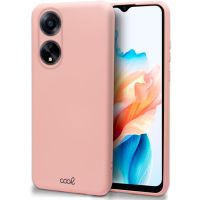 cool funda silicona cover rosa para oppo a18  a38
