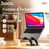 base metalica plegable hoco 360    soporte giratorio para portatil soporte antideslizante para ipad air soporte para portatil de negocios y hogar para macbook pro hd14