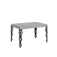 mesa extensible 90x120380 cm karamay cemento patas antracita