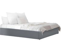 cama individual de pvc con box ava - 90 x 190 cm - gris