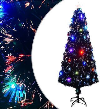 Árbol De Navidad Preiluminado Con Soporte Y Led Fibra Óptica 240 Cm Vidaxl