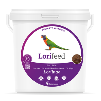 Lorifeed - Néctar Loris Completo 5 kg - Nutrición para Aves Nectarívoras - Composición Natural - Excelencia y Bienestar Digestivo de Alta Calidad - Davianfeed