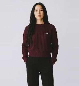 Rotate para mujer. 116437741 Jersey Salita marrón (M), Casual, Lana, Manga larga