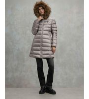 blauer para mujer 25wbldk03103 plumifero largo con piel kristin gris m casual poliamida