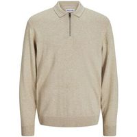 jack  jones jersey 12268210 emil knit polo-oatmeal para hombre