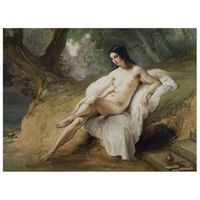 legendarte - cuadro lienzo impresion digital - bagnante - francesco hayez - decoracion pared cm 60x80