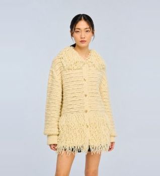 Semicouture para mujer. Y6WH03 Chaqueta Vickie beige (S), Casual, Lana