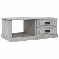 mesa de centro madera contrachapada gris hormigon 90x50x35 cm vidaxl