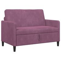 sofa con almacenamiento morado 122 x 78 x 87 cm poliester vidaxl