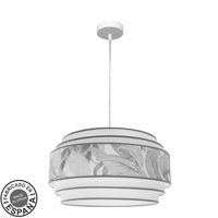 abrila colgante 3 luces modelo camerun ribete gris