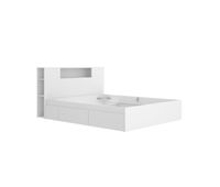 composicion de dormitorio pack ten cabecero con canape 4 cajones blanco 955x160x2432 cm