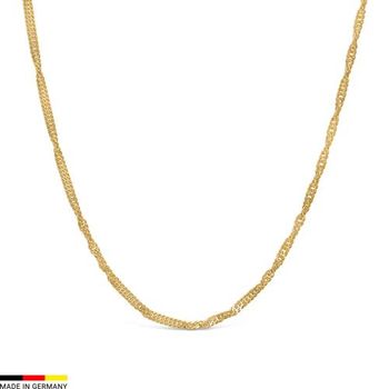 Cadena singapur de oro de 14 quilates, 2,4 mm de ancho