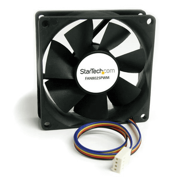 STARTECH Ventilador Fan para Chasis Caja de Ordenador PC Torre - 80x25mm - Conector PWN Negro