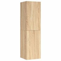 mueble de tv madera contrachapada color roble 305x30x110 cm