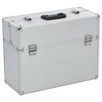 caja de herramientas aluminio plateado 47x36x20 cm vidaxl