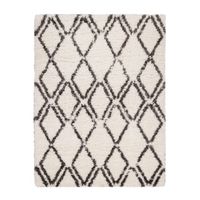 alfombra de pelo largo mahara beige 60x90 cm