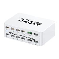 cargador multifuncional de 12 puertos wlx-818e4 usb-a  8 usb-c carga rapida estacion de carga de escritorio con enchu