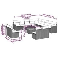 conjunto de sofas para patio exterior incluye cojines combinacion de 14 piezas