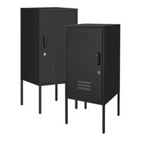 juego de 2 mesitas de noche hausjarvi 82x35x35 cm acero - negro encasa