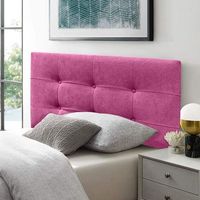 cabecero cama texas button deluxe tapizado tejido antimanchas fucsia 180x70cm