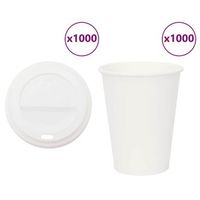 vasos de cafe de papel con tapa 1000 uds 12oz 300ml vidaxl