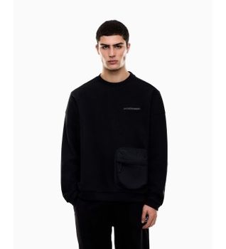 EA7 para hombre. 7M001585_AF12660 Sudadera Athletic Mix negro (XL), Casual, Deportivo, Algodón