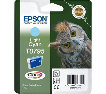 EPSON T0795 Owl Light Cyan Ink Cartridge, Cyan
