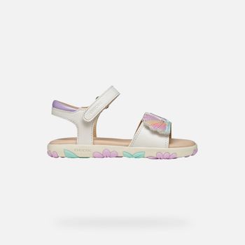 GEOX Sandal Haiti Niña Blanco/rosa Claro